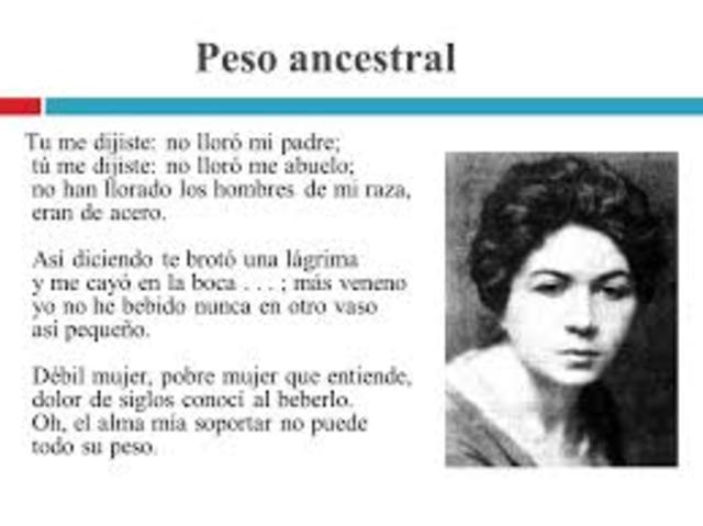 Peso ancestral (Alfonsina storni/vanguardista, modernista y feminista)