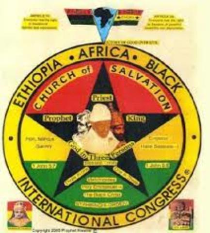 fundación del Congreso Negro Internacional Etíope Africano