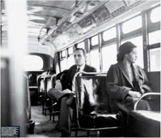 Rosa Parks Arrested for Refusing to Give up Her Seat.