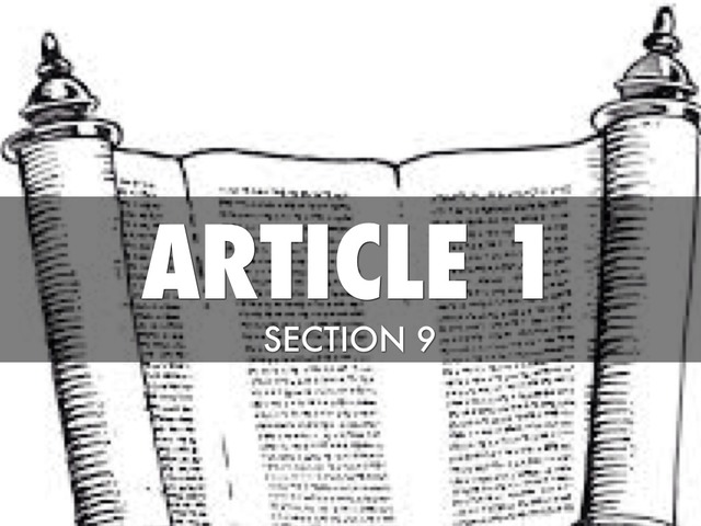 Article 1 Section 9