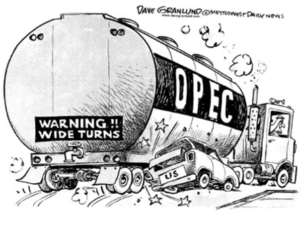 OPEC places embargo on the U.S.