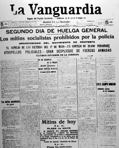 Se funda el diario "La Vanguardia"