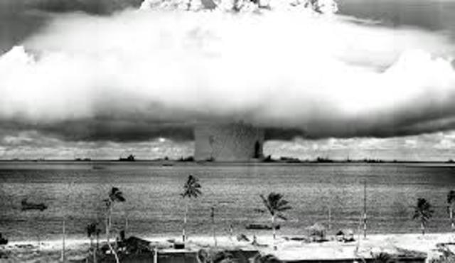 First atomic bomb test