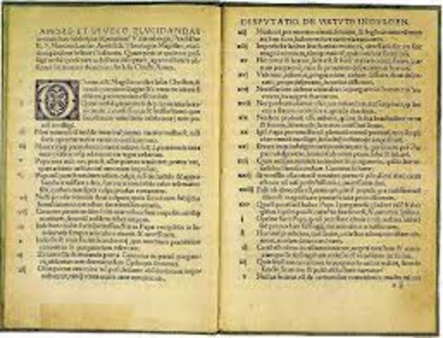 Luther creates the 95 theses