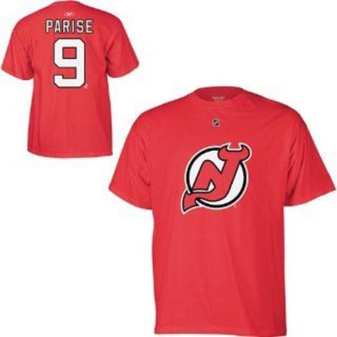 zach parise gets his own Devils shirt
