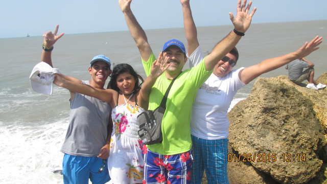 con mi familia en SANTA MARTA