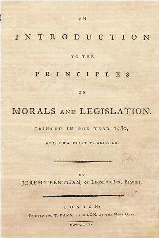 Jeremy Bentham - An Introduction to the Principles of Morals and Legislation