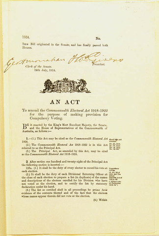 1962 The Commonwealth Electoral Act