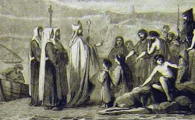 St Patrick goes as a missionary to Ireland