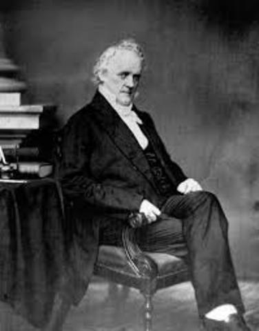 James Buchanan sworn into office as the 15th President