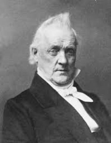 James Buchanan becomes presidint