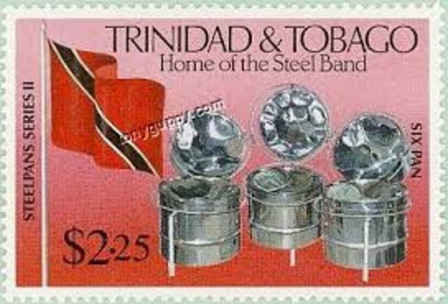 Trinidad gains independence from Britain in 1962 and the Steel pan was named the official musical instrument of Trinidad and placed on its currency.