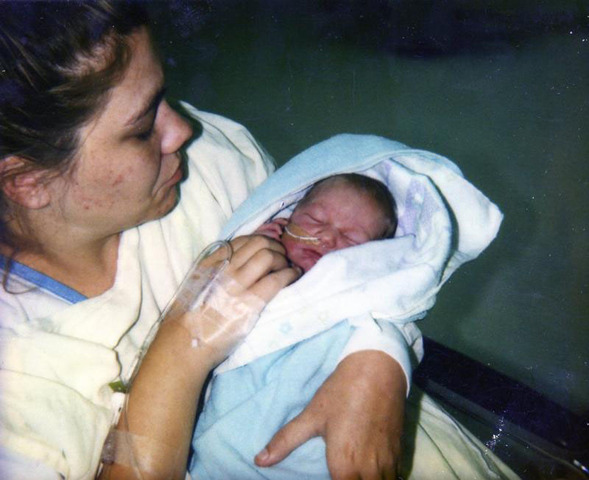 First time my mom held me