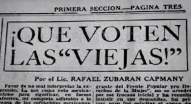 Primer paso - El derecho a votar se consiguió