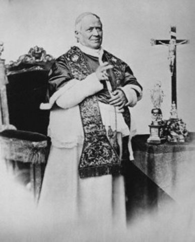 Pope Pius IX proclaims the doctrine of Papal Infallibility