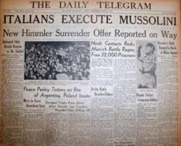 Mussolini captured and executed