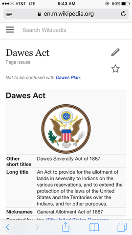 The Dawes Act