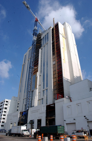 New hotel tower completed.