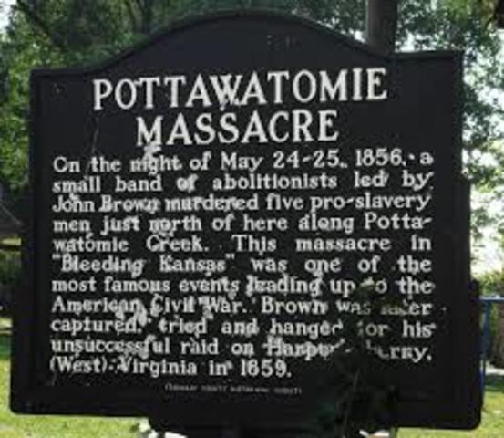 John Brown's Masacre at Pottawatomie creek