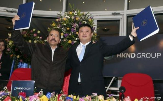 Firma del marco de concesión del gobierno de Ortega con HKND