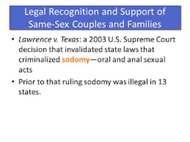 Lawrence v. Texas (Rights of Same-Sex Couples)