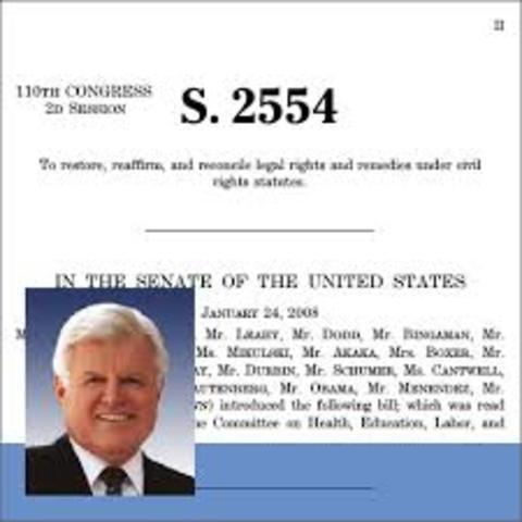 Senator Edward Kennedy introduces the Civil Rights Act of 2008.