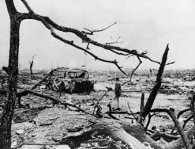 Death toll of the war is over millions mass amounts of big cities obliterated