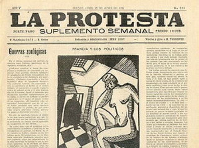 Fundacion del periodico "La Protesta"