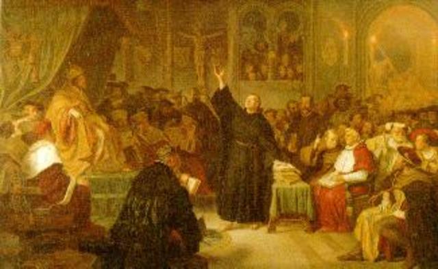 Martin Luther is put up before the Diet of Worms