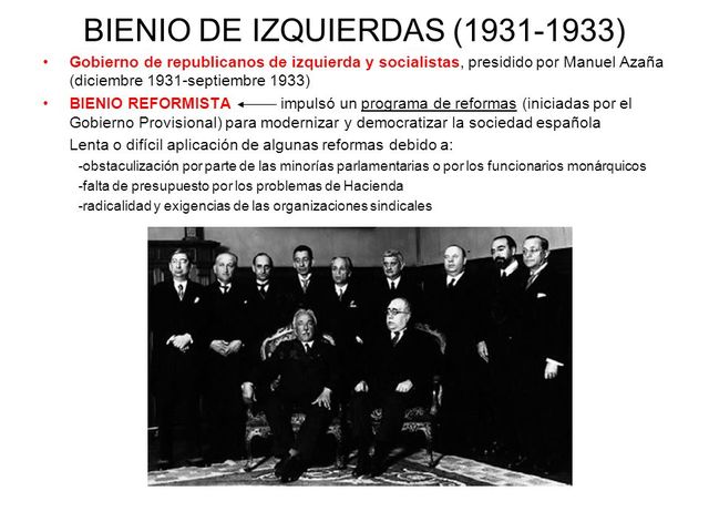 Bienio Reformista(1931-1933)