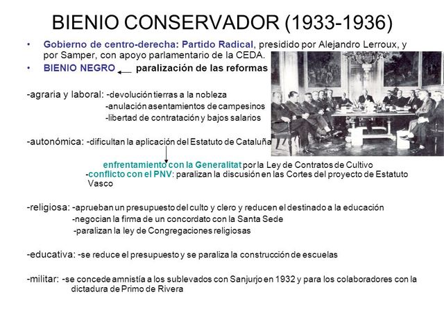 Bienio conservador(1933-1936)