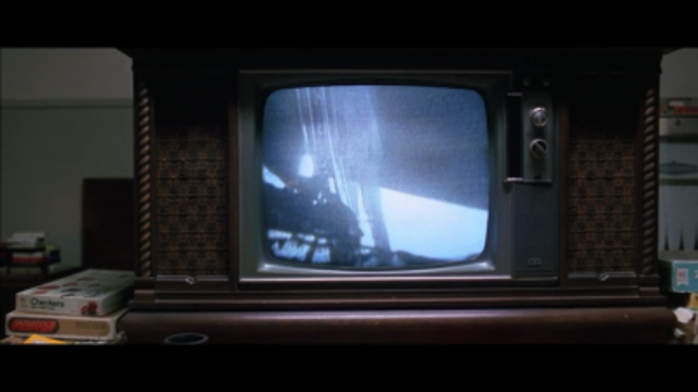 The U.S.'s first Moon Landing is shown on TV