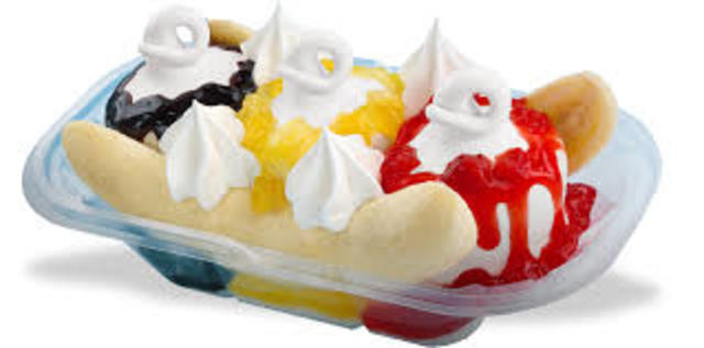 Banana Splits appear on the menu.