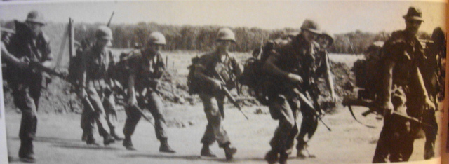While on a patrol a soldier in their squad stepped on a land mine.