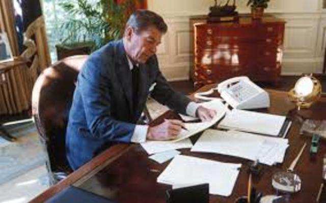 Reagan begins in the office