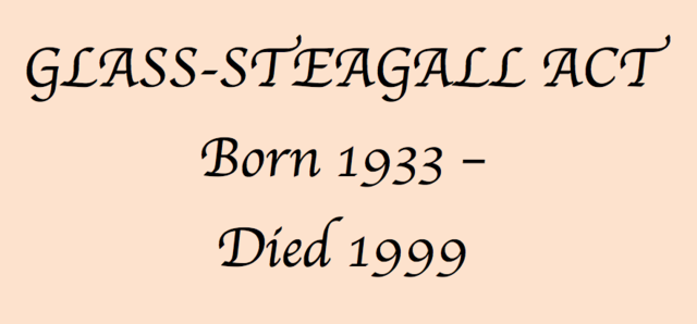 The Glass steagall act