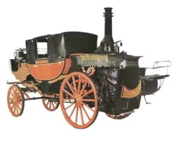 Carro de vapor con pasajeros