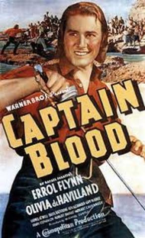 Aparición de películas de piratas,"Captain Blood"
