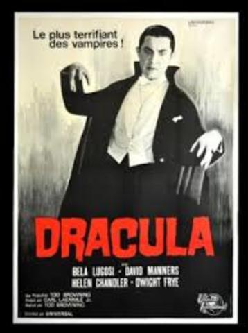 Aparición del cine de terror,"Drácula" y "Dr.Frankestein"