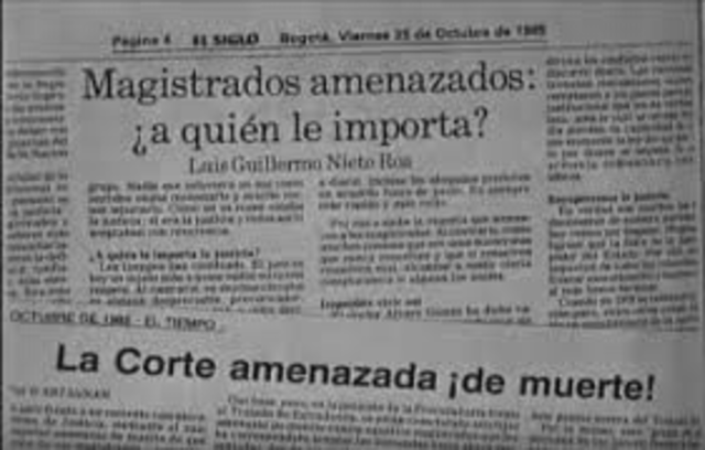 Magistrados amenazados