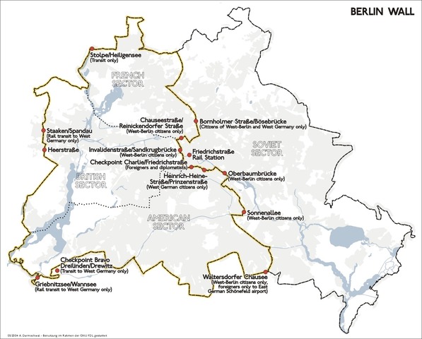 Map Berlin in 1961