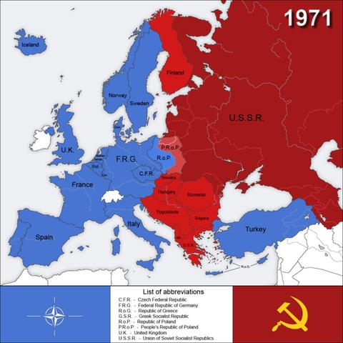 Cold War Europe Map