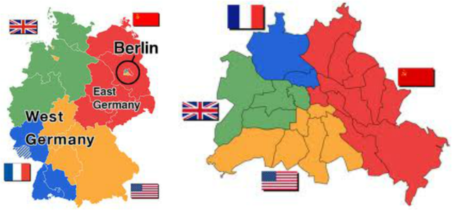 Map of Occupied during the Cold War