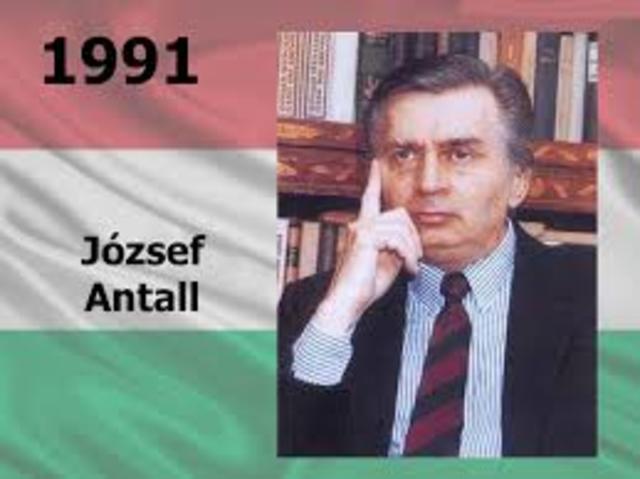 Jozsef Antall elected prime minister of Hungary