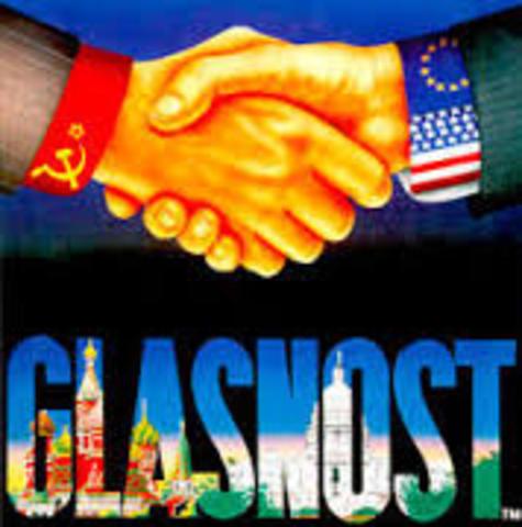 Gorbachev introduces glasnost