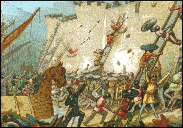 Los vikingos atacan Frisia.