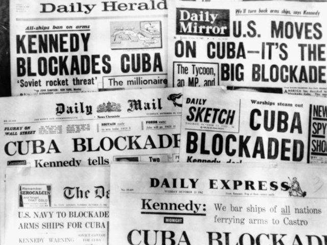 Kennedy orders a naval blockade of Cuba