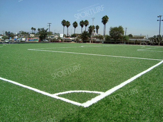 Pasto sintético en la Unidad Reforma