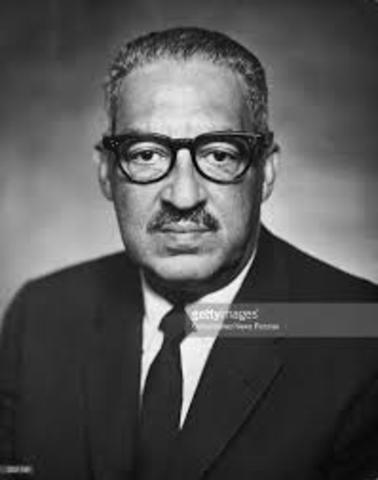 Thurgood Marshall first black Supreme Court Justice