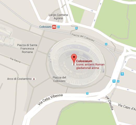 The Roman Coliseum built